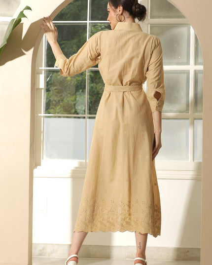 Chic Hakoba Embroidered Shirt Dress Online