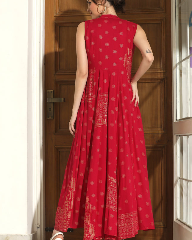 Pink Jacket Style Dress Set Canada – Festive Fusion Outfit