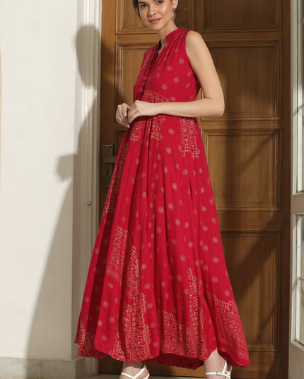 Pink Jacket Style Dress Set Canada – Festive Fusion Outfit
