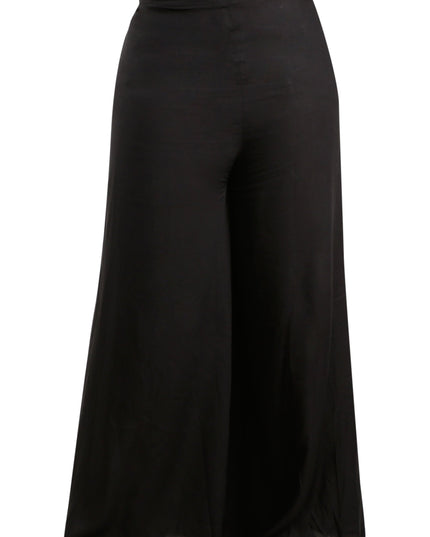 Women’s Black Cotton Palazzo Pants