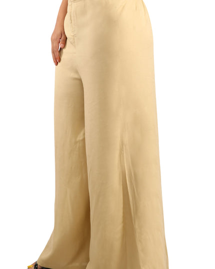 Elegant Beige Rayon Palazzo Pants Canada