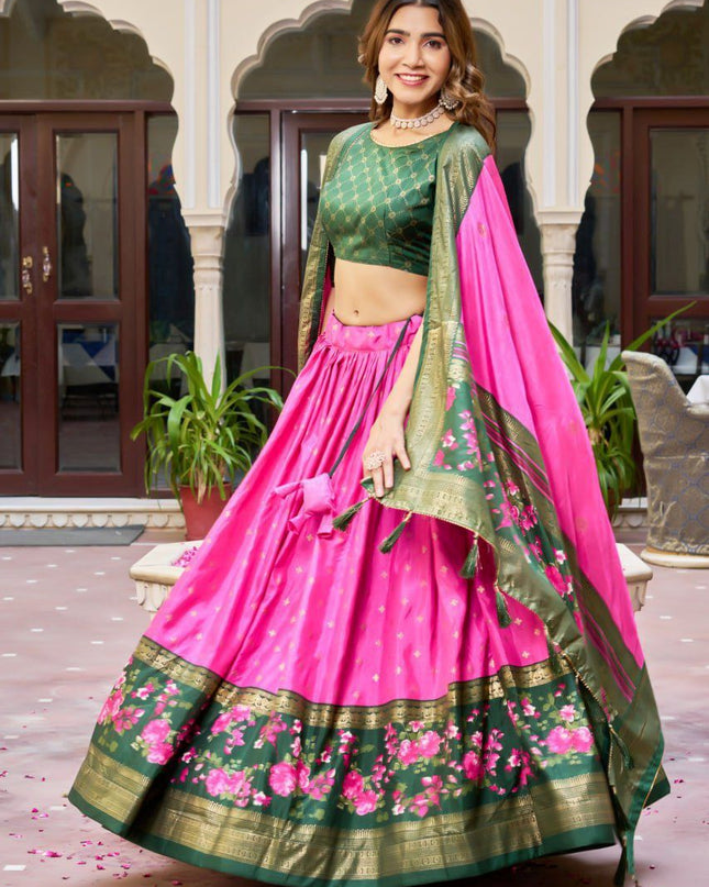 Fashion Dream Women Pink Heavy DOLA Silk Lehenga