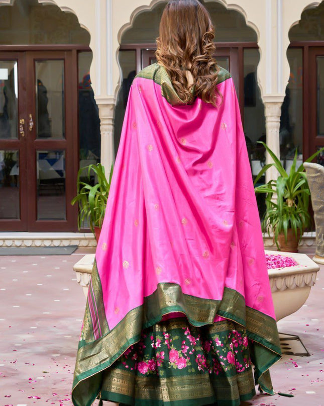 Fashion Dream Women Pink Heavy DOLA Silk Lehenga