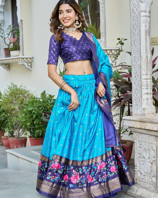 Fashion Dream Women Sky Heavy DOLA Silk Lehenga