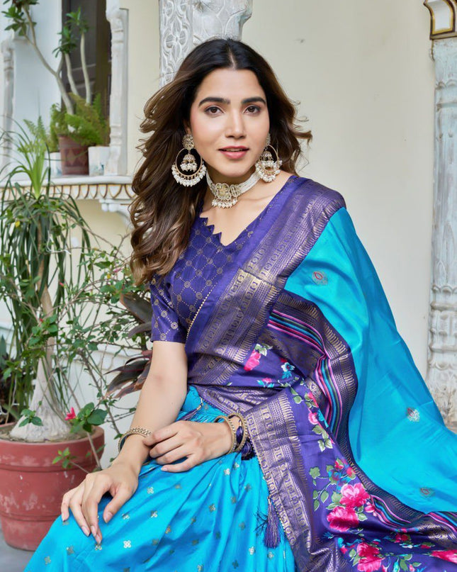 Fashion Dream Women Sky Heavy DOLA Silk Lehenga