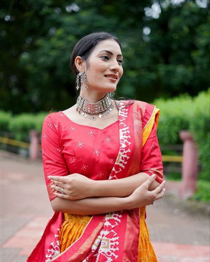 Fashion Dream Women Yellow Heavy DOLA Silk Lehenga