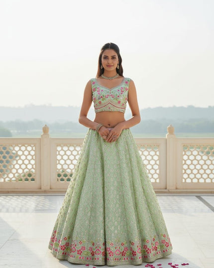 Fashion Dream Women Pista Goergette Lehenga