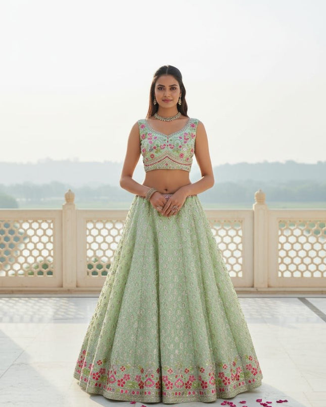 Fashion Dream Women Pista Goergette Lehenga