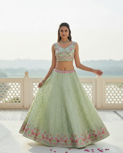 Fashion Dream Women Pista Goergette Lehenga