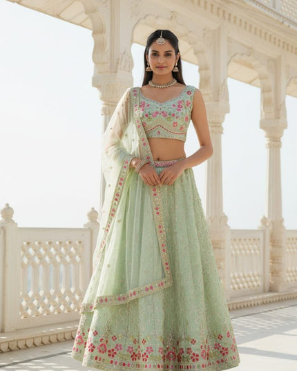 Fashion Dream Women Pista Goergette Lehenga