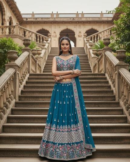 Fashion Dream Women Rama Goergette Lehenga