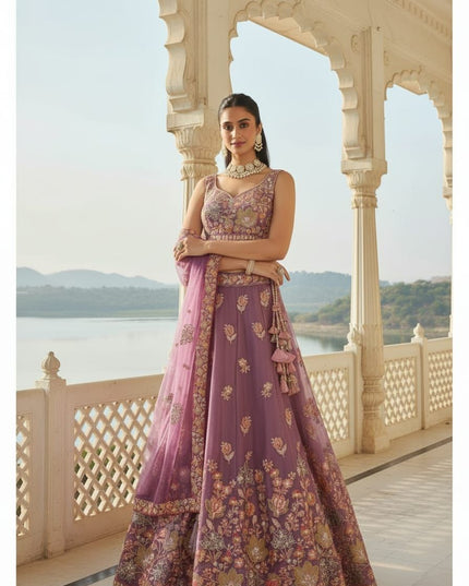 Fashion Dream Women Lavender Fandy Lehenga