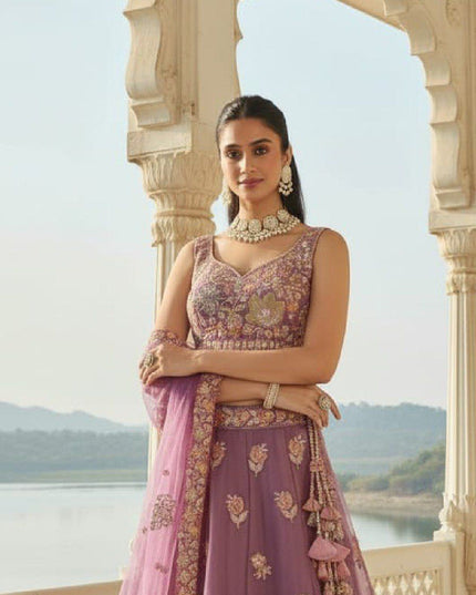 Fashion Dream Women Lavender Fandy Lehenga