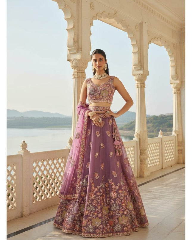 Fashion Dream Women Lavender Fandy Lehenga
