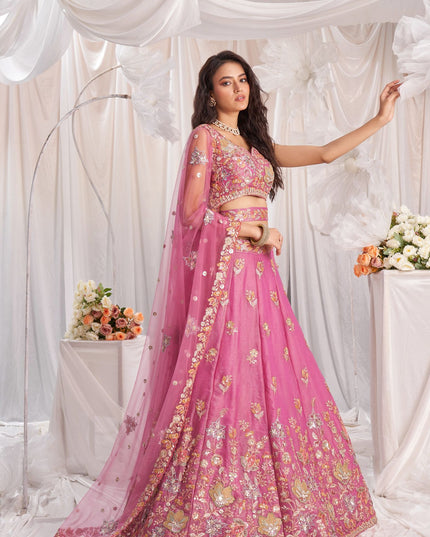 Fashion Dream Women Pink Fandy Lehenga