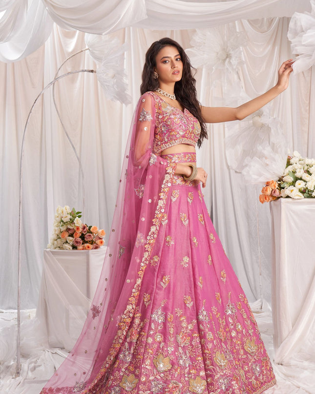 Fashion Dream Women Pink Fandy Lehenga