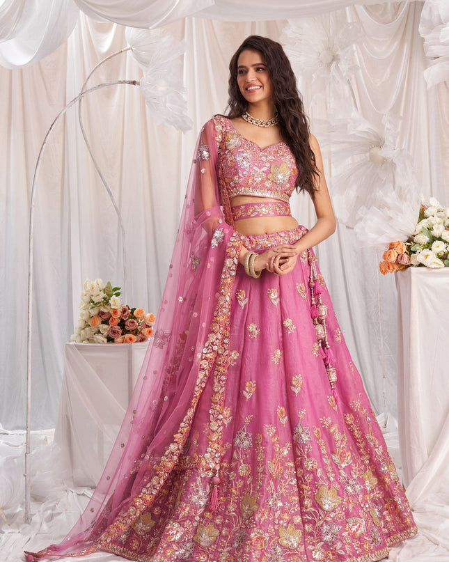 Fashion Dream Women Pink Fandy Lehenga