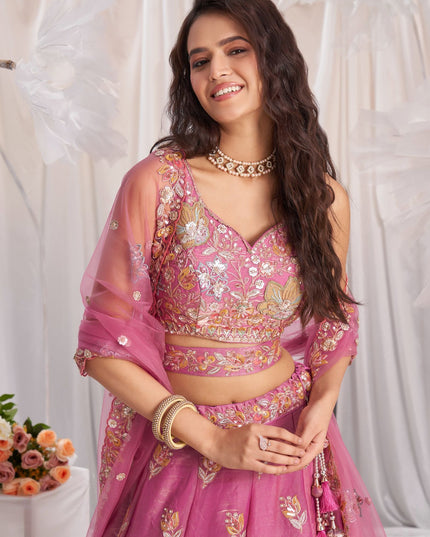 Fashion Dream Women Pink Fandy Lehenga