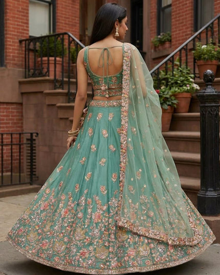 Fashion Dream Women See Green Fandy Lehenga
