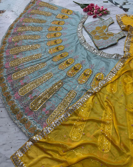 Fashion Dream Women Grey Heavy Slub Silk Lehenga