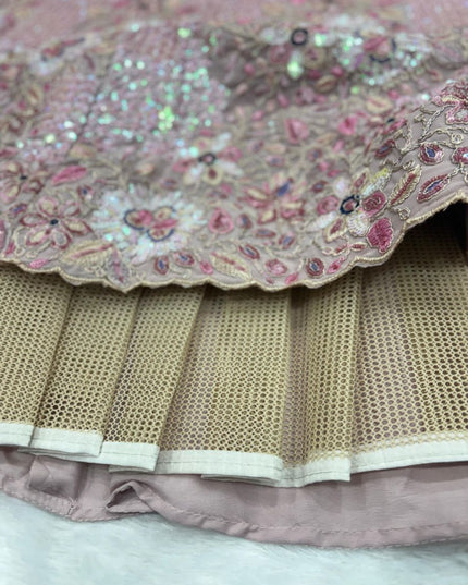 Fashion Dream Women Light Lavender Faux Georgette Lehenga