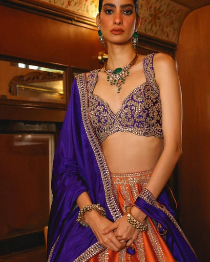 Fashion Dream Women Fenta Silk Two Tone Lehenga