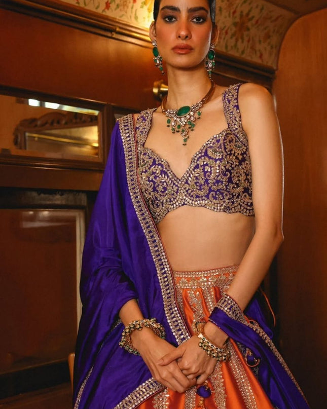 Fashion Dream Women Fenta Silk Two Tone Lehenga