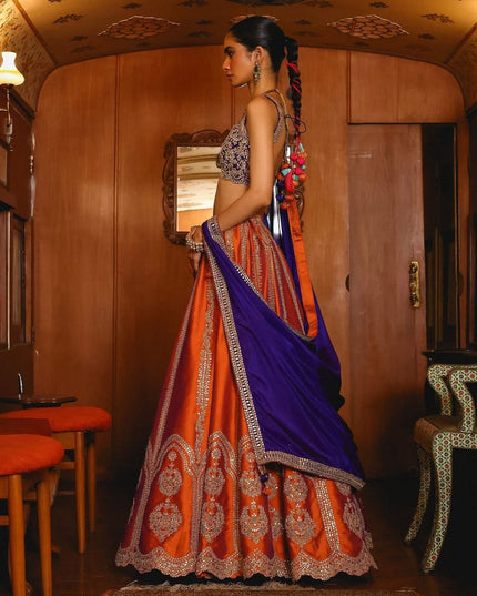 Fashion Dream Women Fenta Silk Two Tone Lehenga