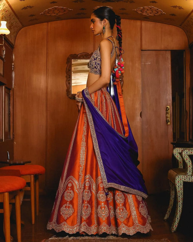 Fashion Dream Women Fenta Silk Two Tone Lehenga