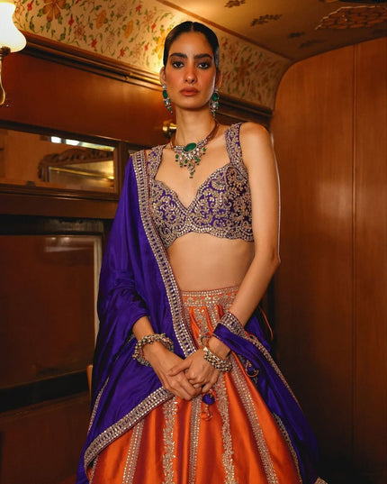 Fashion Dream Women Fenta Silk Two Tone Lehenga