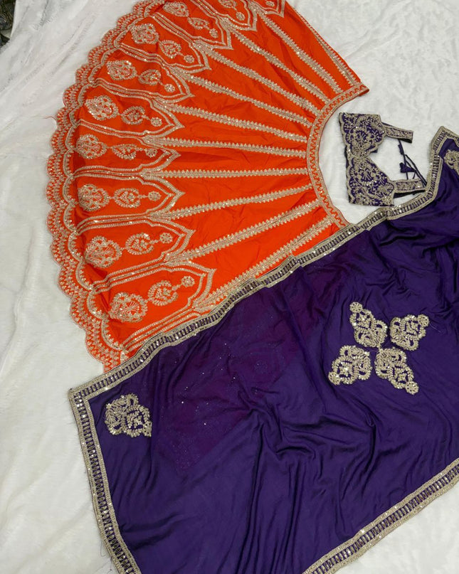 Fashion Dream Women Fenta Silk Two Tone Lehenga