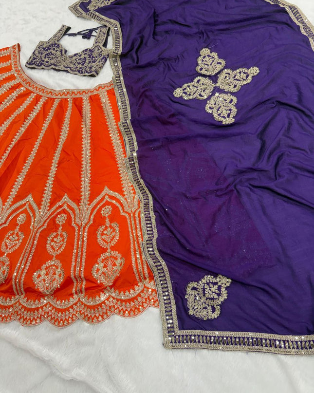Fashion Dream Women Fenta Silk Two Tone Lehenga