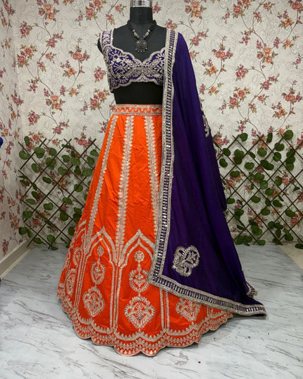 Fashion Dream Women Fenta Silk Two Tone Lehenga