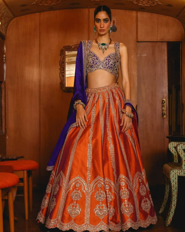 Fashion Dream Women Fenta Silk Two Tone Lehenga