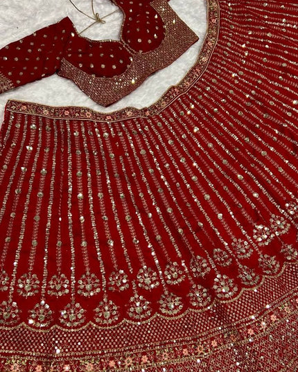 Fashion Dream Women Red Rangoon silk Lehenga