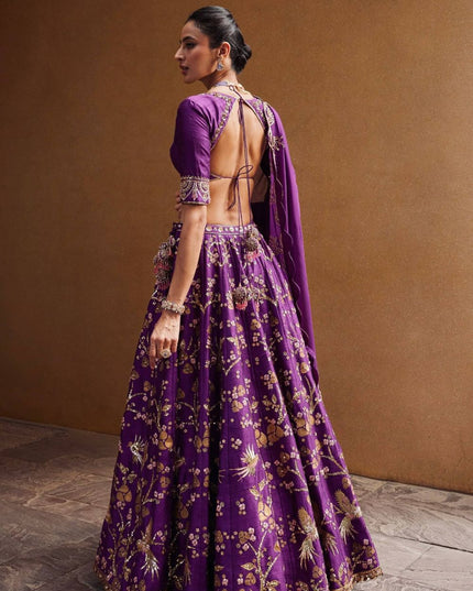 Fashion Dream Women Maroon Star Georgette Lehenga