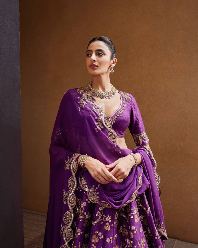 Fashion Dream Women Maroon Star Georgette Lehenga