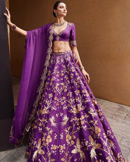 Fashion Dream Women Maroon Star Georgette Lehenga