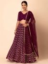 Fashion Dream Women MAROON Georgette Lehenga