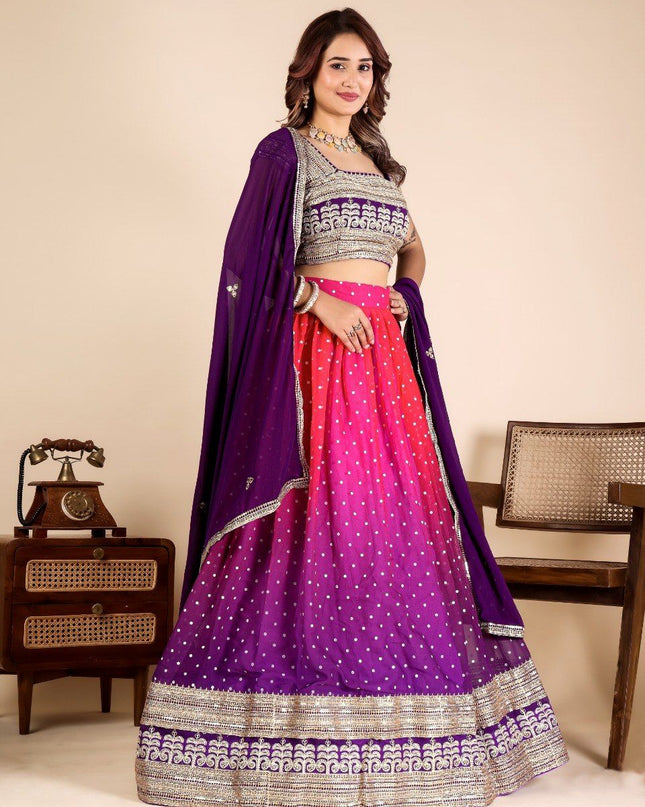 Fashion Dream Women Multi Faux Georgette Lehenga
