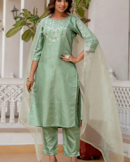 Fashion Dream WOMEN PISTA Silk Blend Designer Readymade Suit