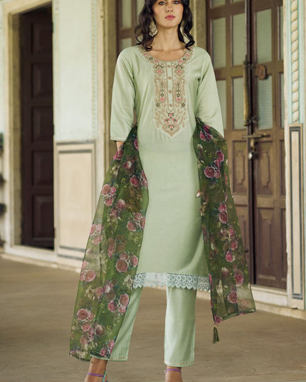 Fashion Dream WOMEN PISTA Viscose Rayon Designer Readymade Suit