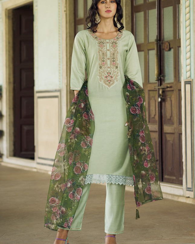 Fashion Dream WOMEN PISTA Viscose Rayon Designer Readymade Suit