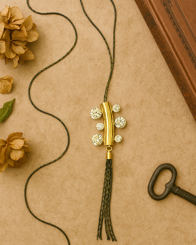 Minimal Necklace with Crystal Beads