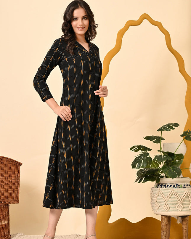 Handloom Ikat Jacket Dress Online Canada