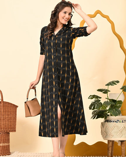 Handloom Ikat Jacket Dress Online Canada