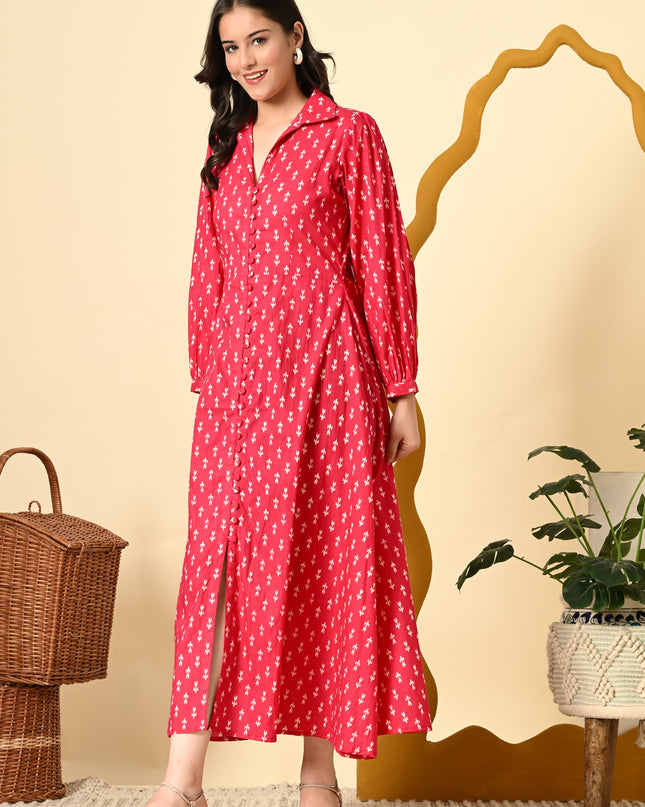 Blush Pink Puff Sleeve Dress Canada