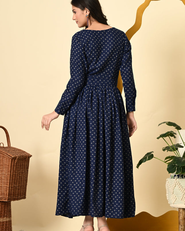 Khadi Work Angrakha Style Women Dress
