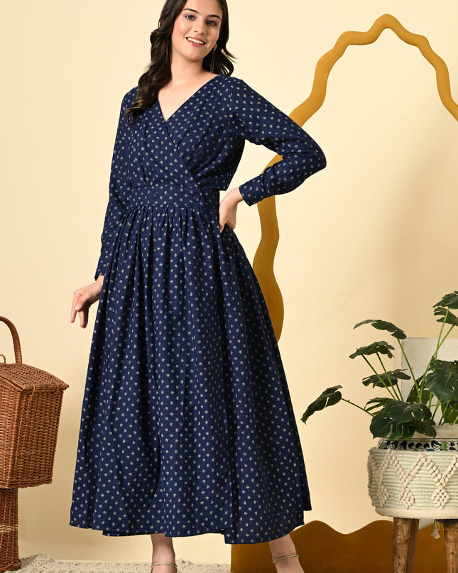 Khadi Work Angrakha Style Women Dress
