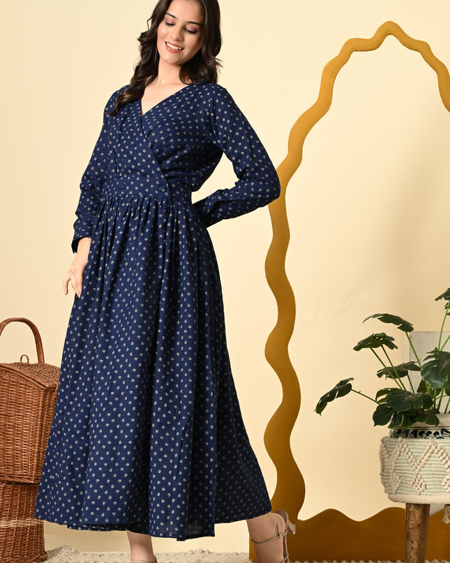 Khadi Work Angrakha Style Women Dress